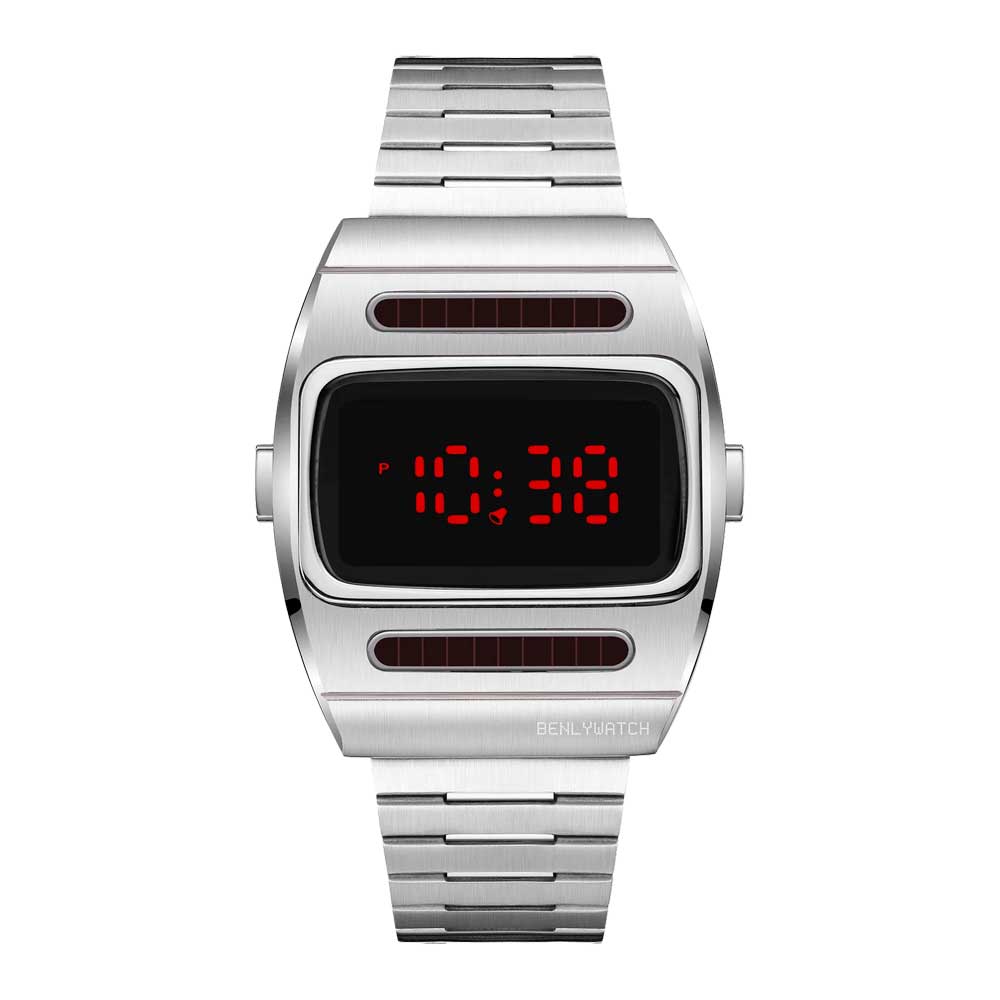 Reloj Benly Design G200 Silver Red Digital