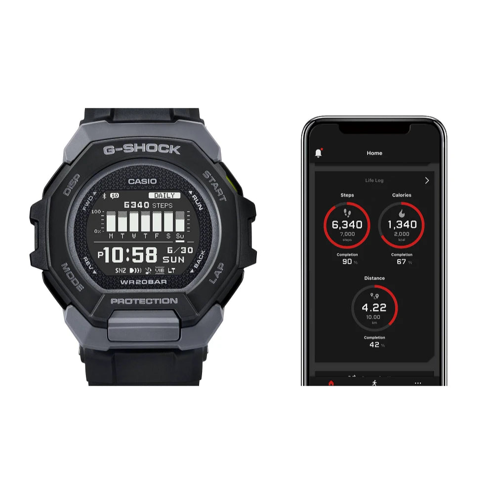 Reloj Casio G-Shock G-SQUAD GBD-300-1 Bluetooth Negro