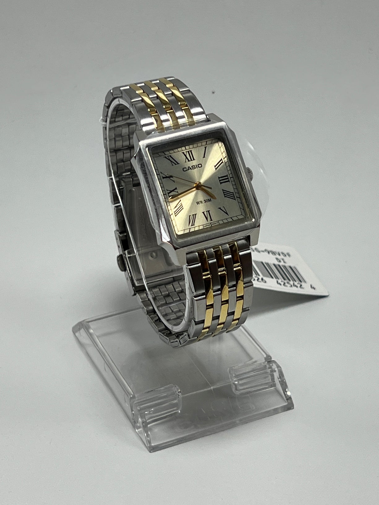 (Segunda Mano) Reloj Casio Tank Análogo MTP-B190SG-9B Caja Acero Dorado