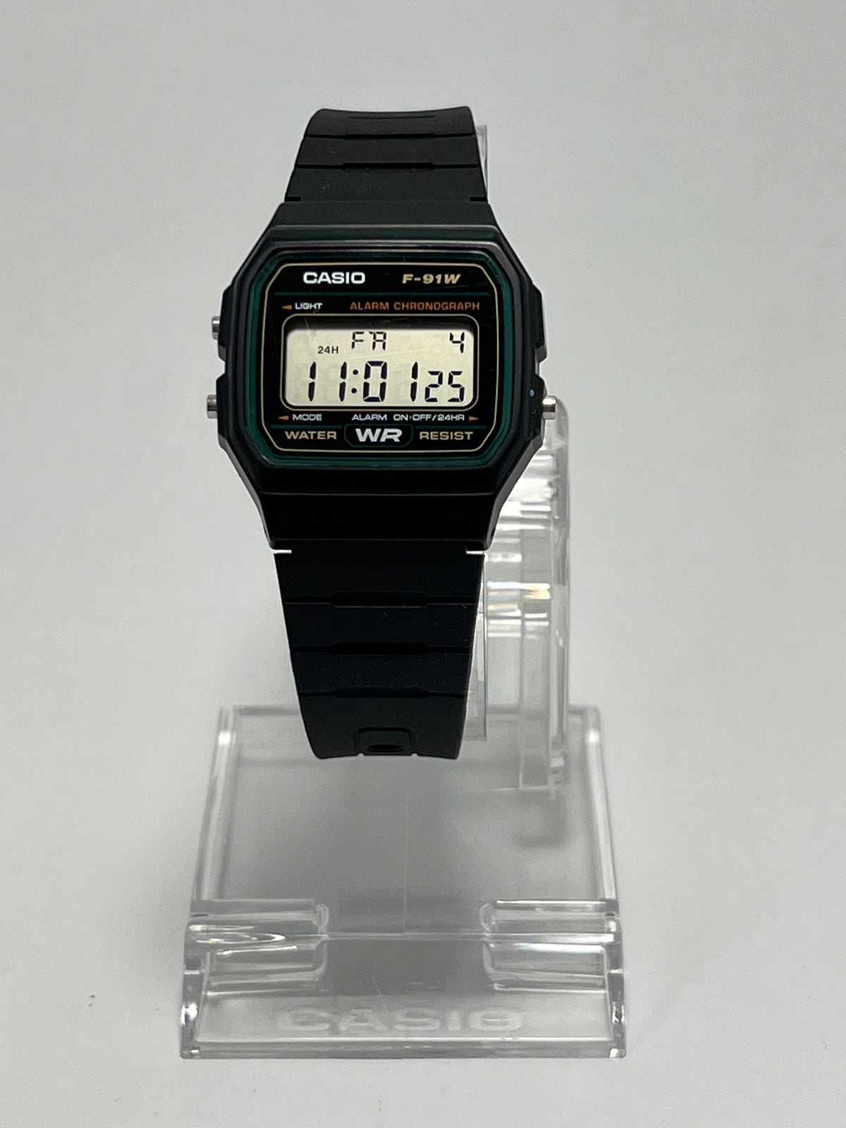 Reloj Casio Vintage F-91W-3DG Clásico Líneas Verdes [Segunda Mano]