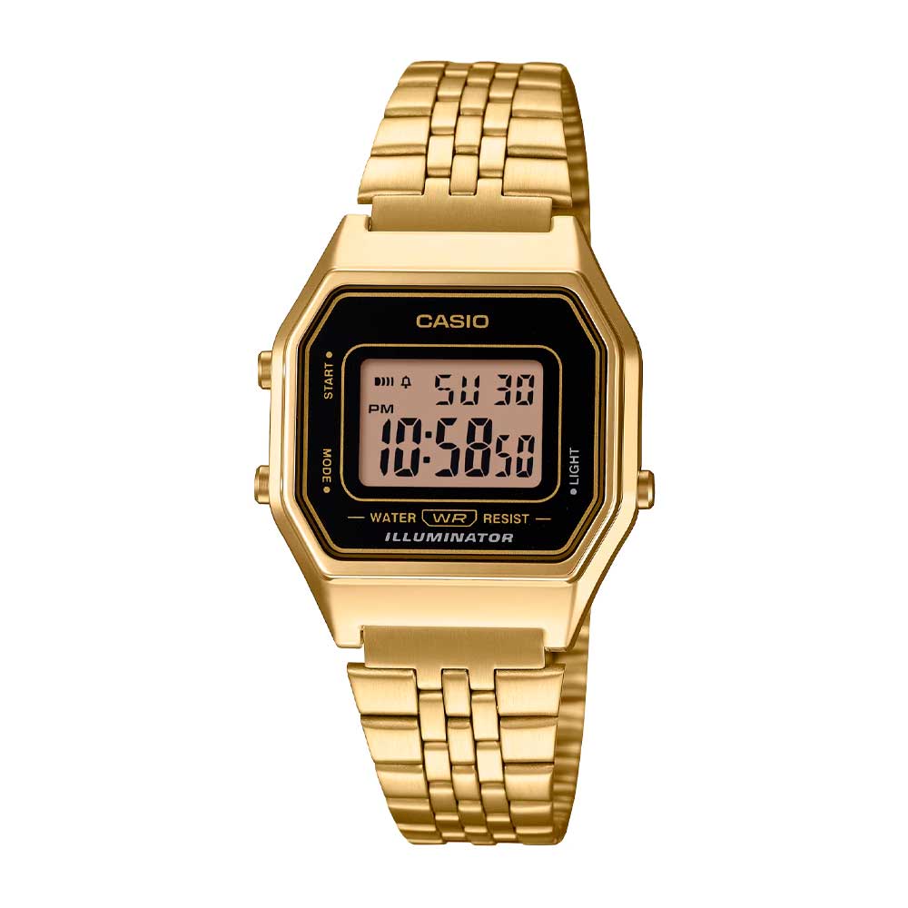 Reloj Casio Vintage LA680WGA-1 Negro Dorado