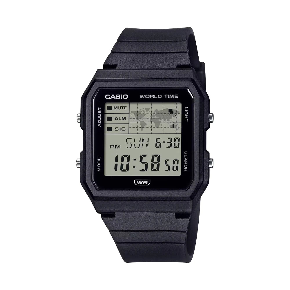 Reloj Casio Vintage  LF-30W-1A World Time Negro