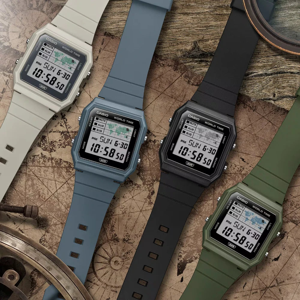 Reloj Casio Vintage LF-30W-2A World Time Azul