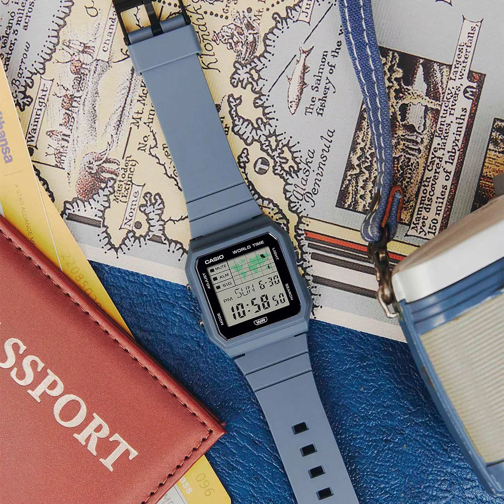 Reloj Casio Vintage LF-30W-2A World Time Azul