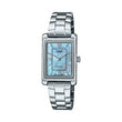 Reloj Casio Tank Análogo LTP-1234DS-2A Nácar Celeste