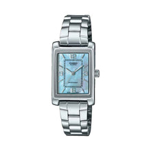 Reloj Casio Tank Análogo LTP-1234DS-2A Nácar Celeste