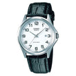 Reloj Casio Análogo MTP-1183E-7B Plateado Correa de Cuero Números