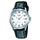 Reloj Casio Análogo MTP-1183E-7B Plateado Correa de Cuero Números