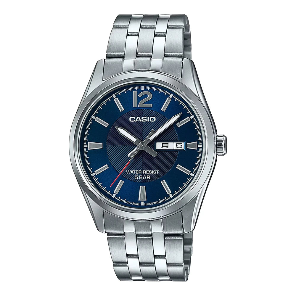Reloj Casio Análogo MTP-1335DJ-2AJF Kanji Azul 38mm JDm