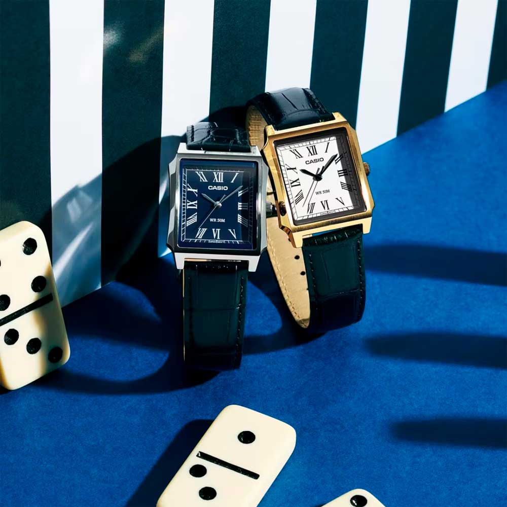 Reloj Casio Tank Análogo MTP-B190GL-7BV Caja Acero Dorado