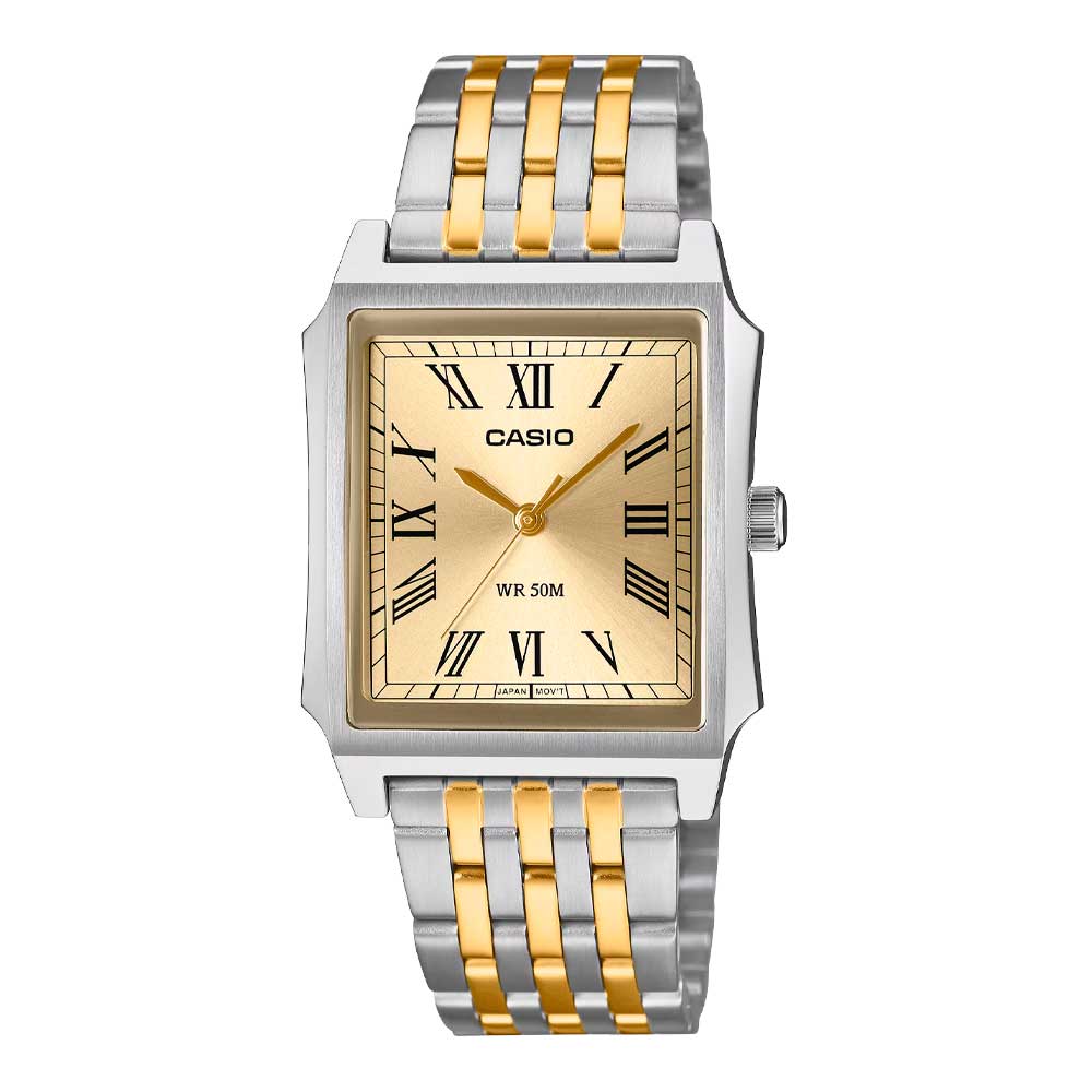 Reloj Casio Tank Análogo MTP-B190SG-9B Caja Acero Dorado