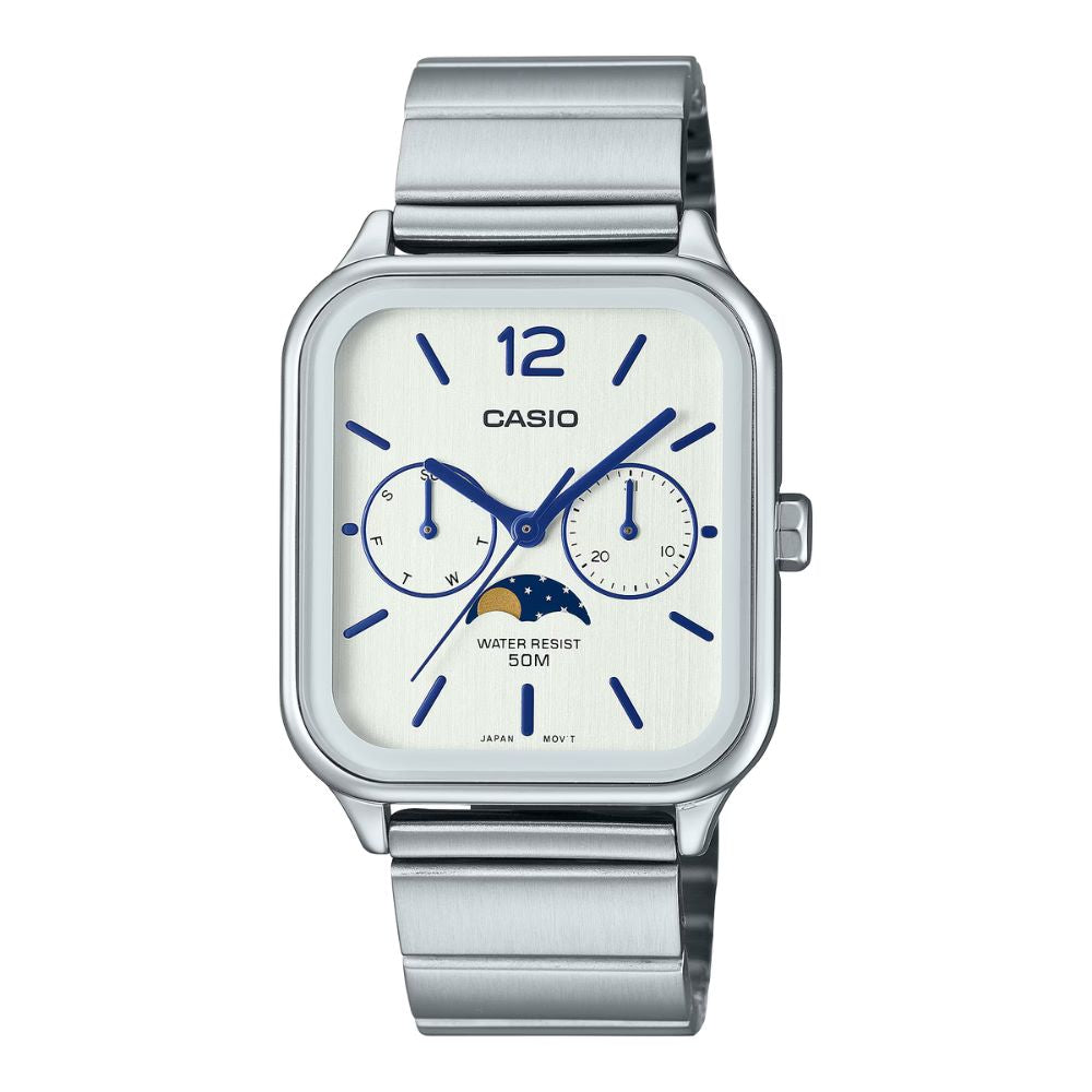 Reloj Casio Análogo MTP-M305D-7AJ Moonphase Correa de Acero JDM
