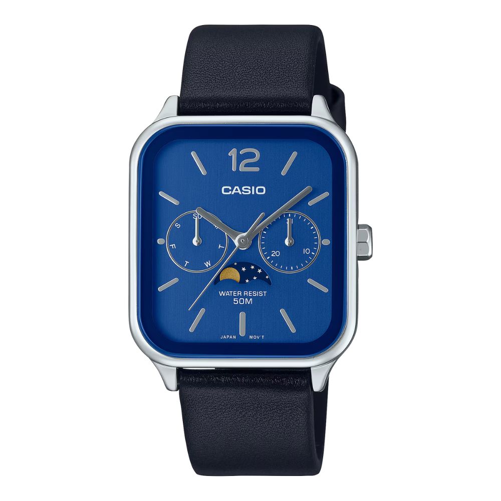 Reloj Casio Análogo MTP-M305L-2AJ Moonphase Correa de Cuero JDM