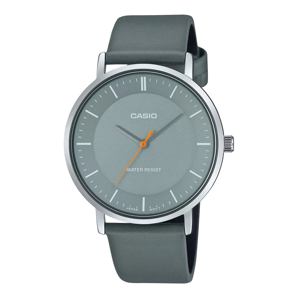 Reloj Casio Análogo MTP-VT04L-8E Dial Cóncavo Gris 40mm