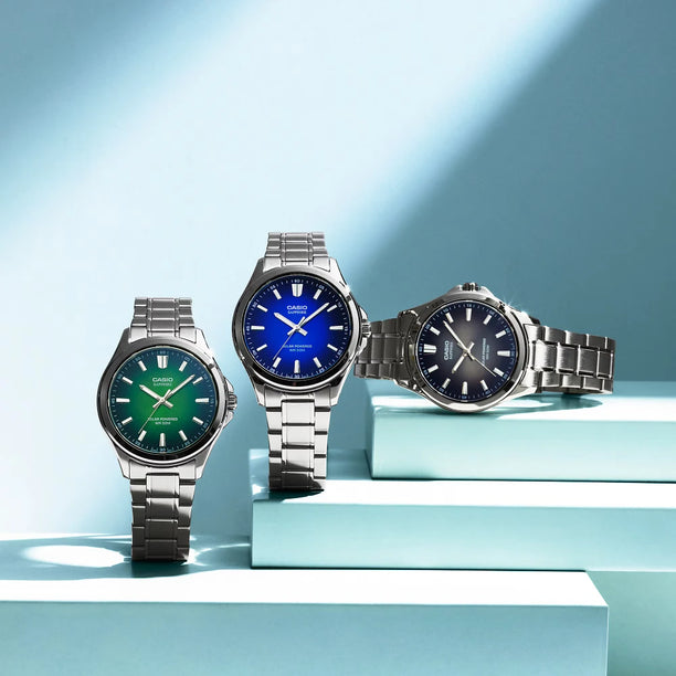Reloj Casio Sapphire MTS-RS100D-3A Verde Tough Solar Acero 41,7mm