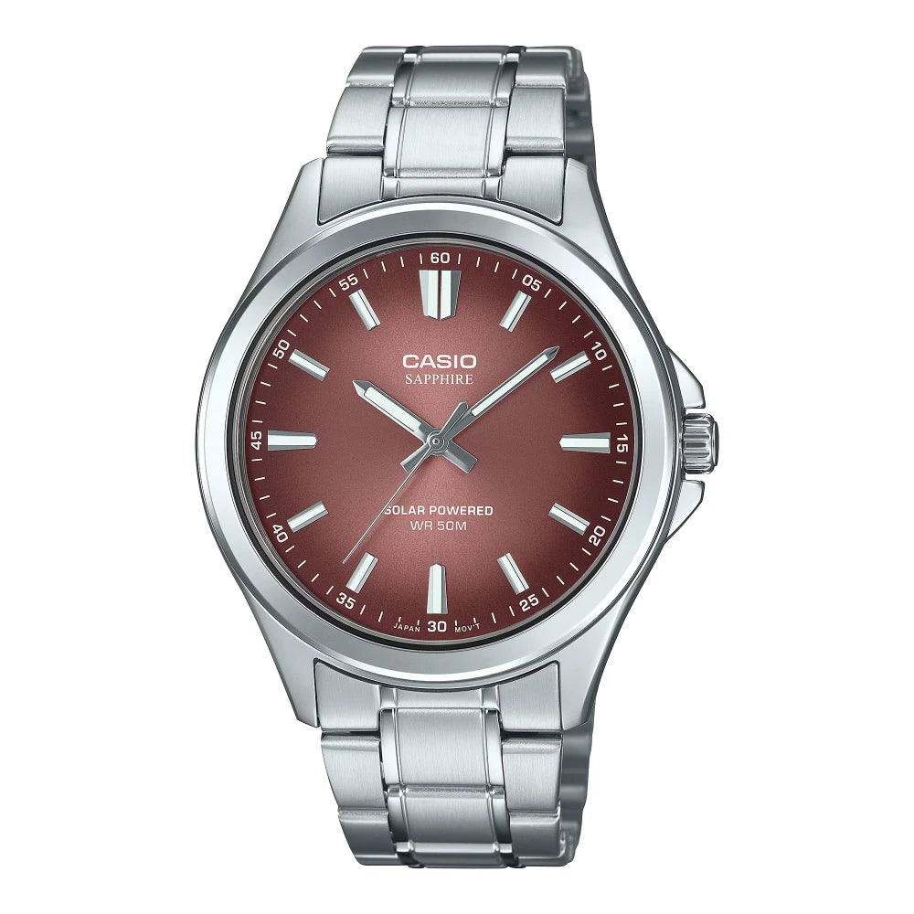 Reloj Casio Sapphire MTS-RS100D-5A Café Tough Solar Acero 41,7mm