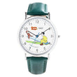 Reloj Q&Q JDM Q93B-500PK Curious George Verde 35 mm