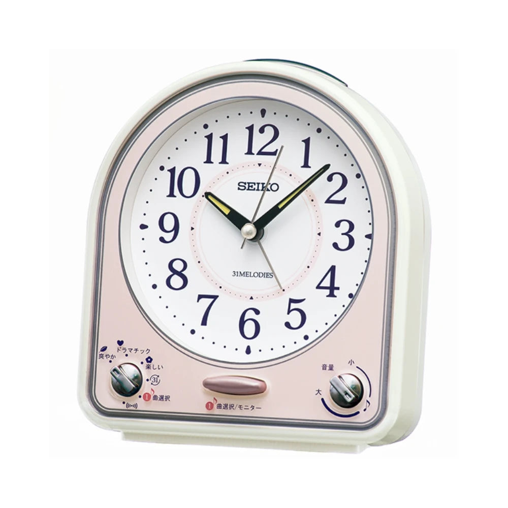 Reloj Seiko Clocks Análogo QM750P Despertador (31 Canciones)