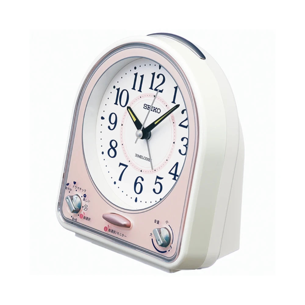 Reloj Seiko Clocks Análogo QM750P Despertador (31 Canciones)