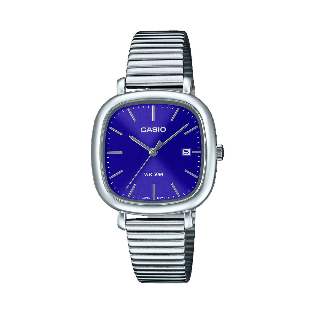 Reloj Casio Análogo LTP-B166D-2AV Full Acero Azul Mini
