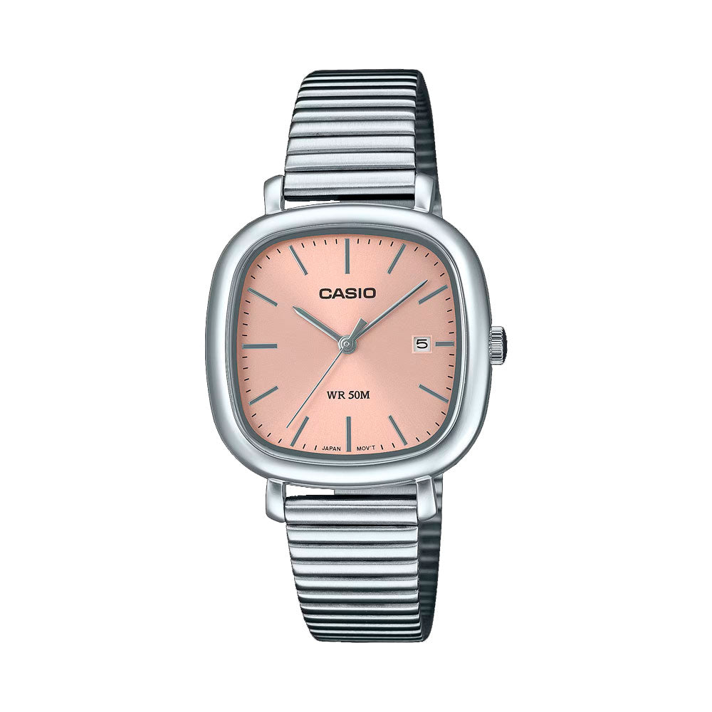 Reloj Casio Análogo LTP-B166D-4A Full Acero Rosa Mini