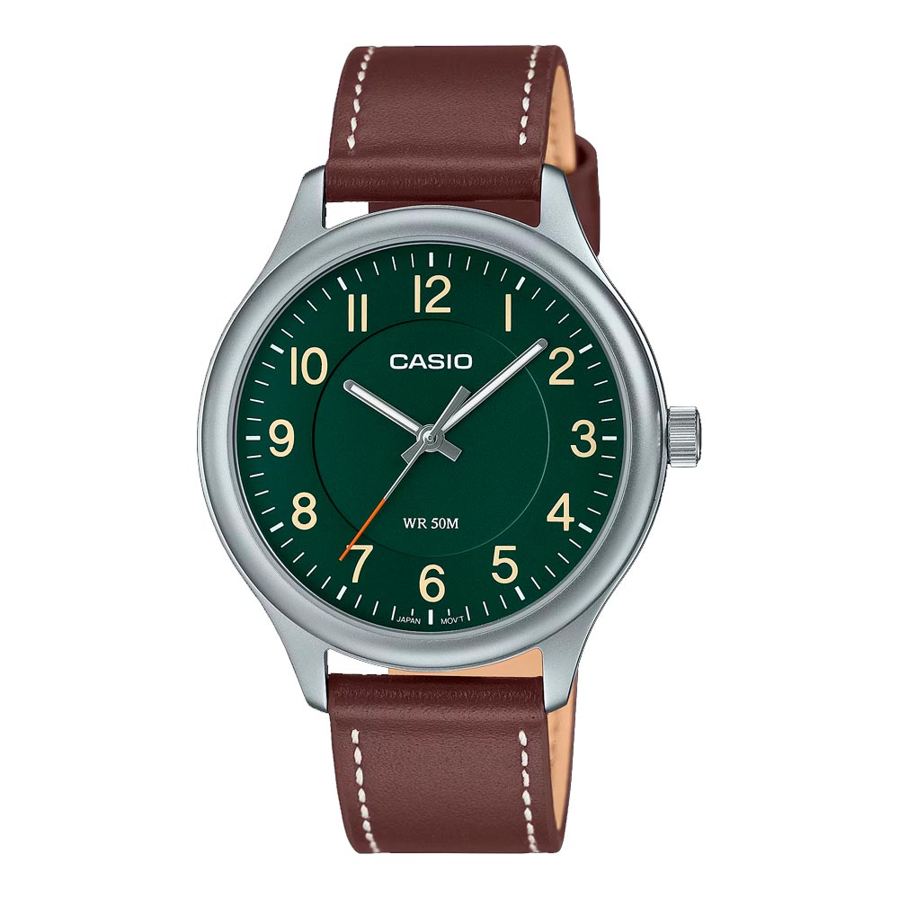 Reloj Casio Análogo MTP-B160L-3BV Acero y Cristal Mineral 39mm