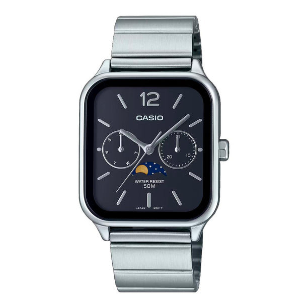 Reloj Casio Análogo MTP-M305D-1A Moonphase Correa de Acero