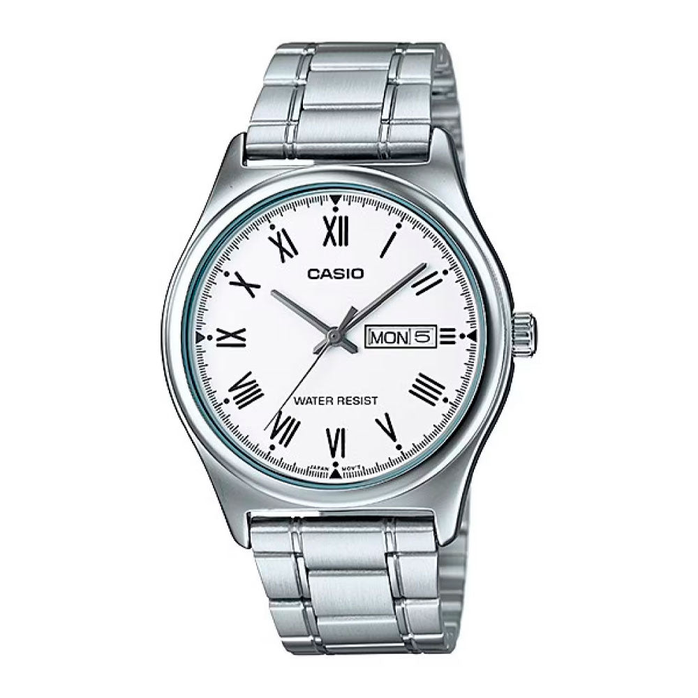 Reloj Casio Análogo MTP-V006D-7B Plateado Blanco