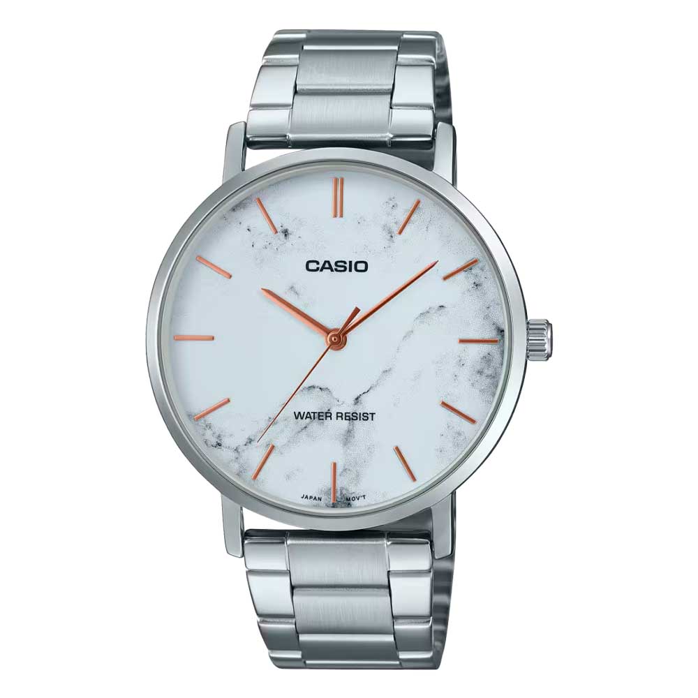 Reloj Casio Análogo MTP-VT01DM-7A Patrón de Marmol 40mm