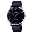 Reloj Casio Análogo MTP-VT01L-1B2UDF Negro Correa de Cuero 40mm