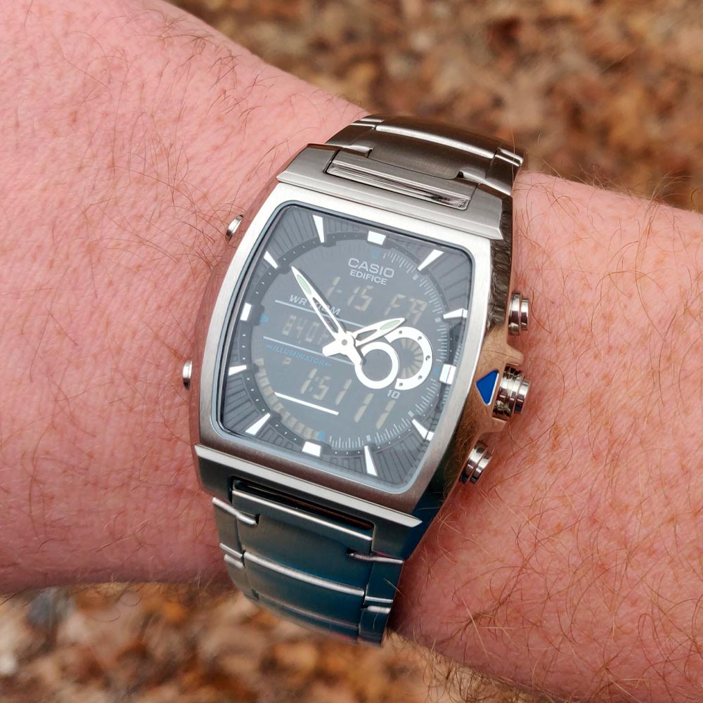 Reloj Casio Edifice EFA-120D-1AV Termómetro Dando la Hora - Dando La Hora