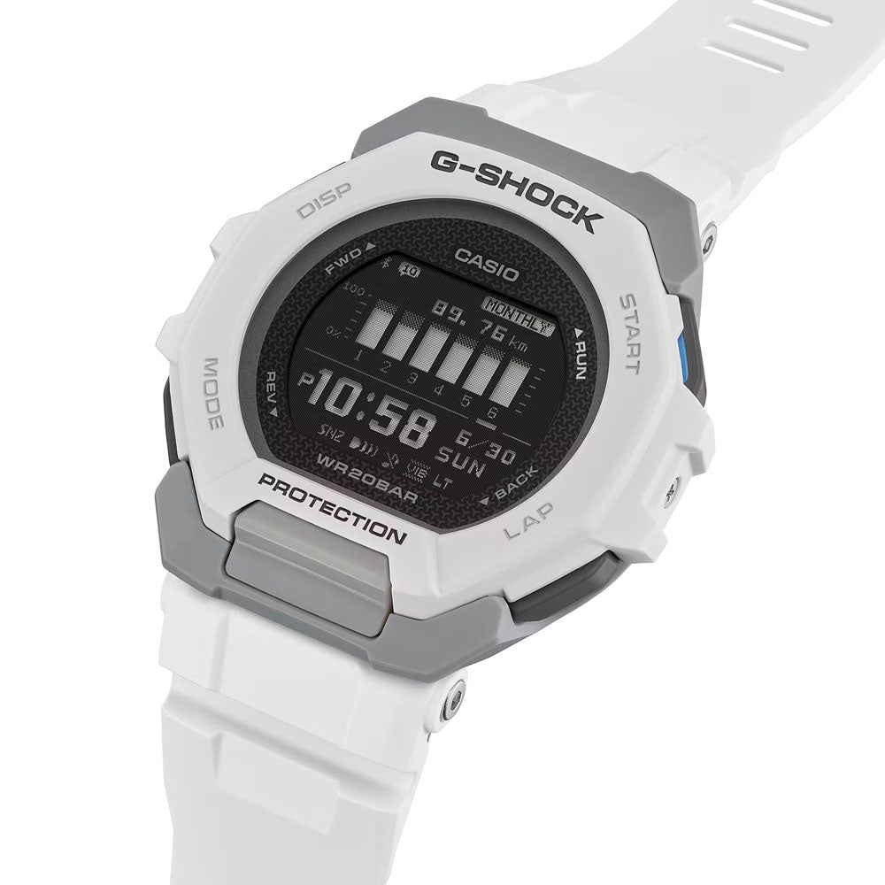 Reloj Casio G-Shock G-SQUAD GBD-300-7JF Bluetooth Blanco JDM