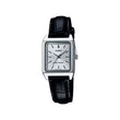 Reloj Casio Tank Análogo LTP-V007L-7E1 Cuero Dial Plateado
