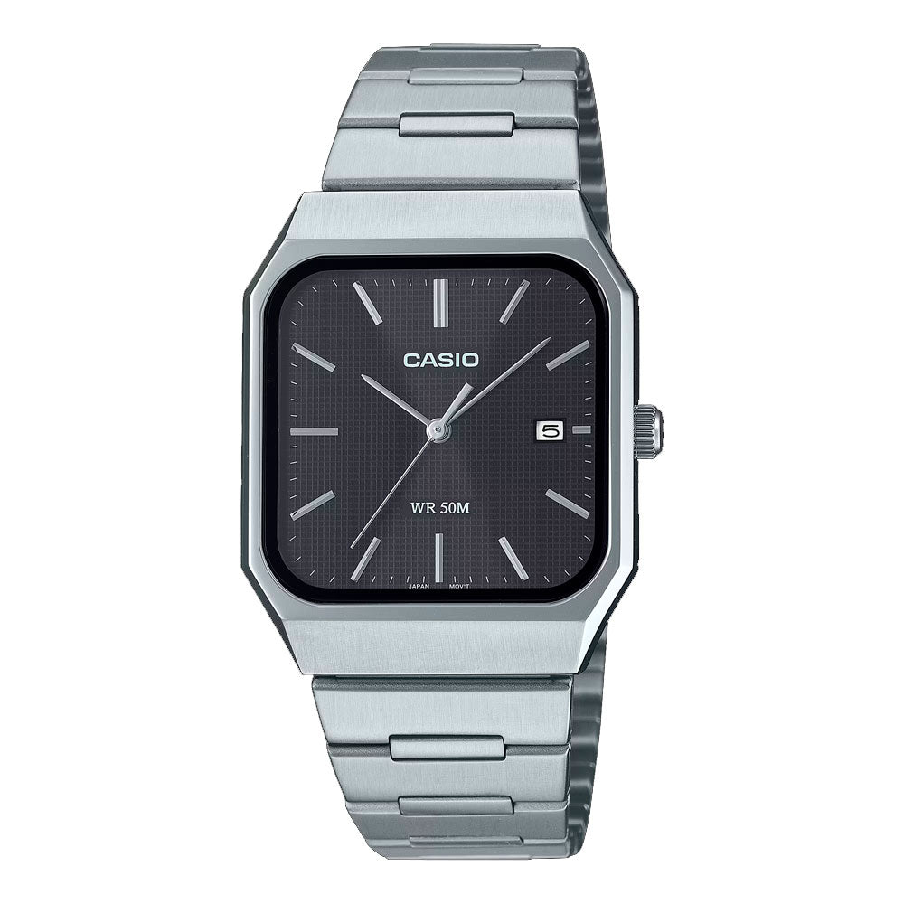 Reloj Casio Tank Análogo MTP-B185D-1A Full Acero