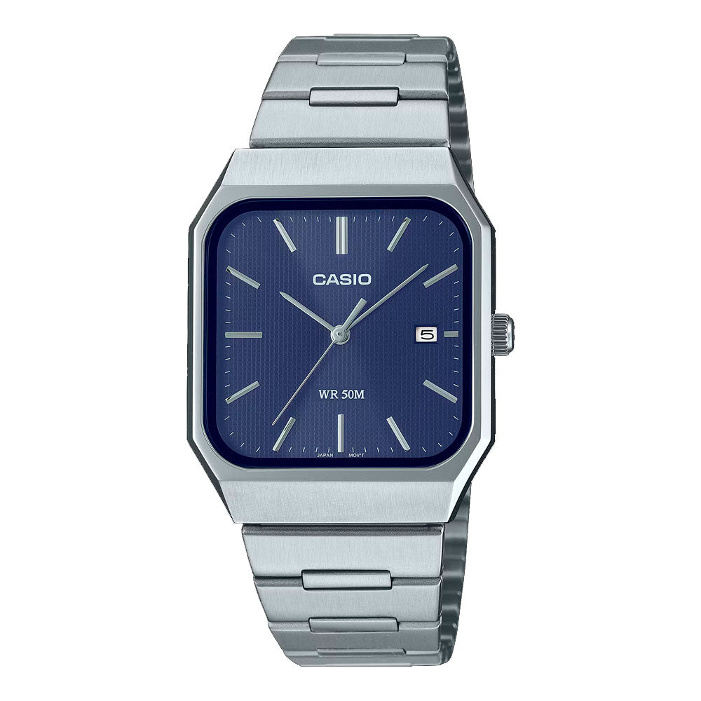 Reloj Casio Tank Análogo MTP-B185D-2A1 Full Acero