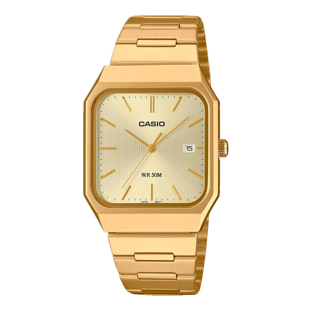 Reloj Casio Tank Análogo MTP-B185G-9A Full Acero