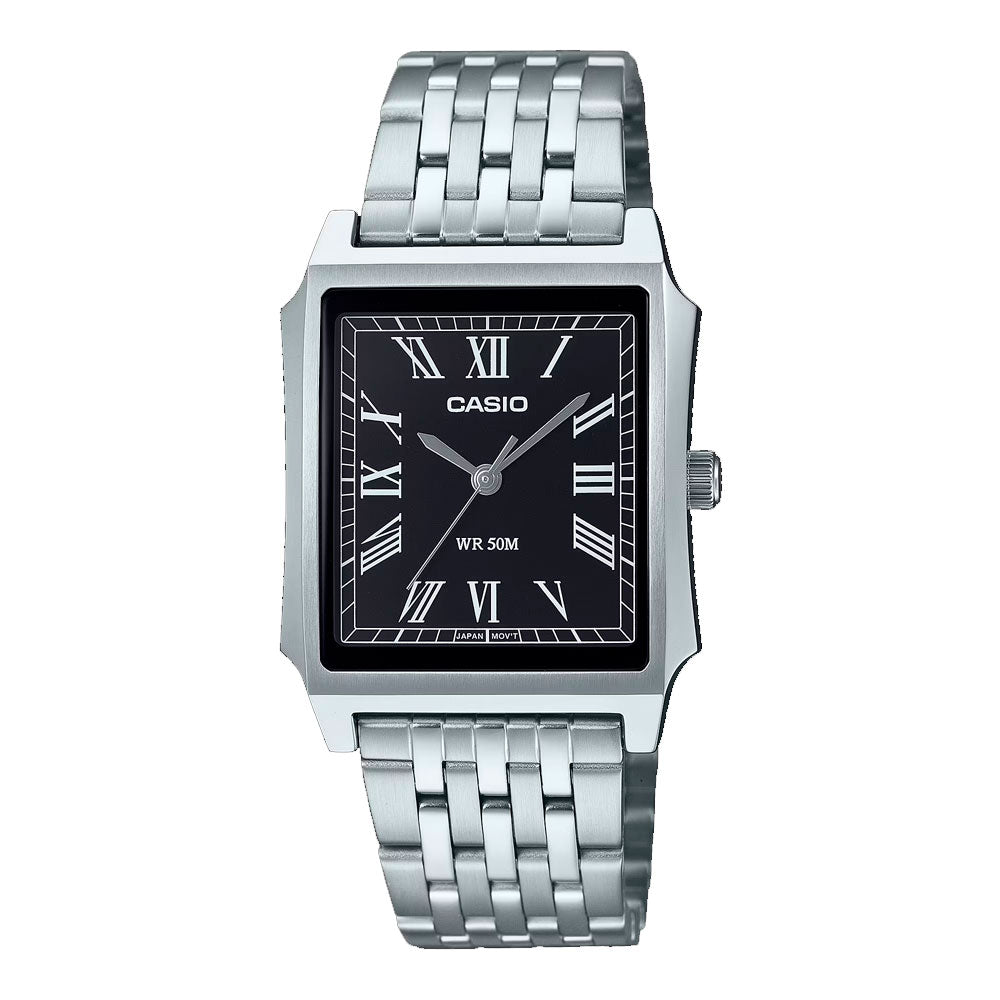 Reloj Casio Tank Análogo MTP-B190D-1BV Full Acero
