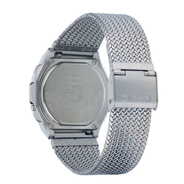 Reloj Casio Vintage A1000MA-7EF Caja Metálica Plata Correa Milanese - Dando la Hora