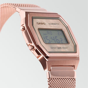 Reloj Casio Vintage A1000MCG-9 Caja Metálica Rosa Nácar - Dando la Hora