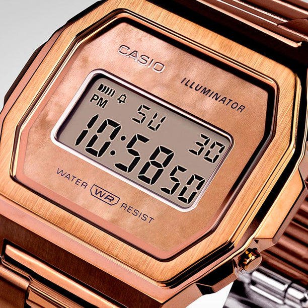 Reloj Casio Vintage A1000RG-5 Caja Metálica Rosa Nácar - Dando la Hora