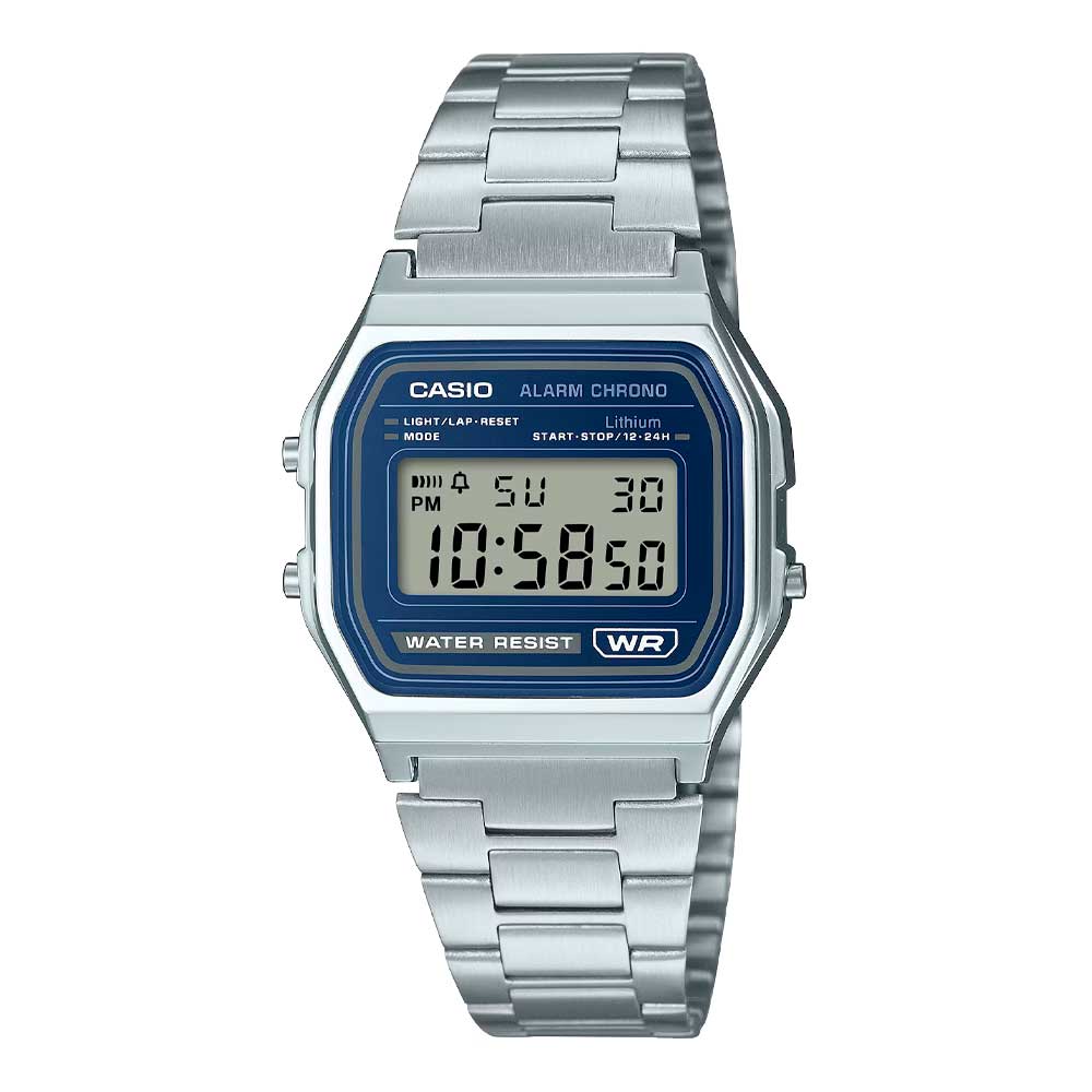 Reloj Casio Vintage A158WEA-2 Alarm Chrono Digital Azul