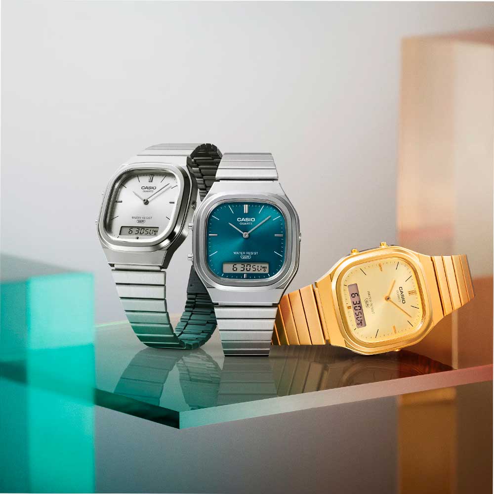 Reloj Casio Vintage AQ-240EG-9A Análogo Digital Dorado
