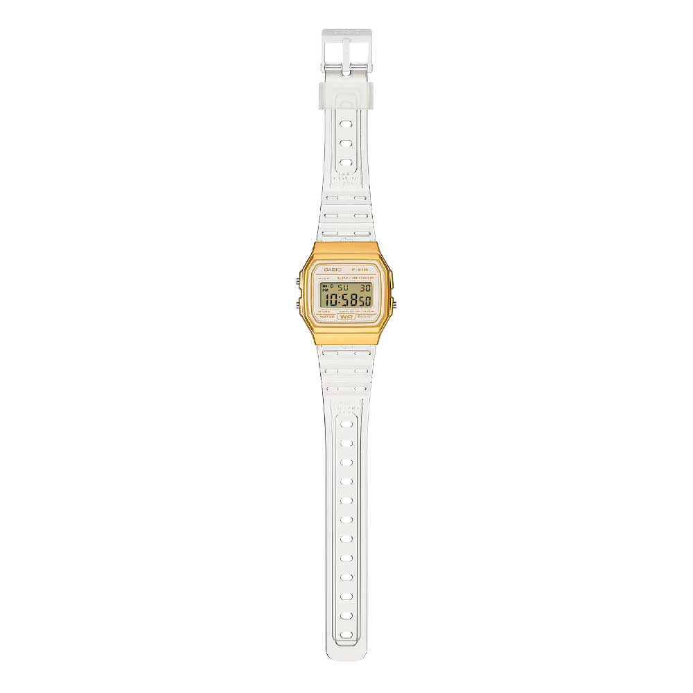 Reloj Casio Vintage F-91WS-7A2 Dorado Transparente
