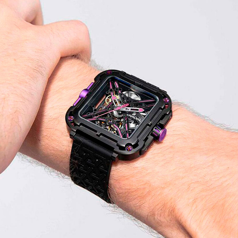 Reloj Ciga Design X Series Gorilla Automático Acero 44mm Negro Morado