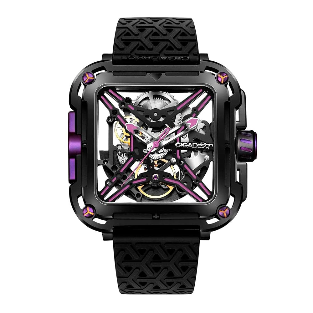 Reloj Ciga Design X Series Gorilla Automático Acero 44mm Negro Morado