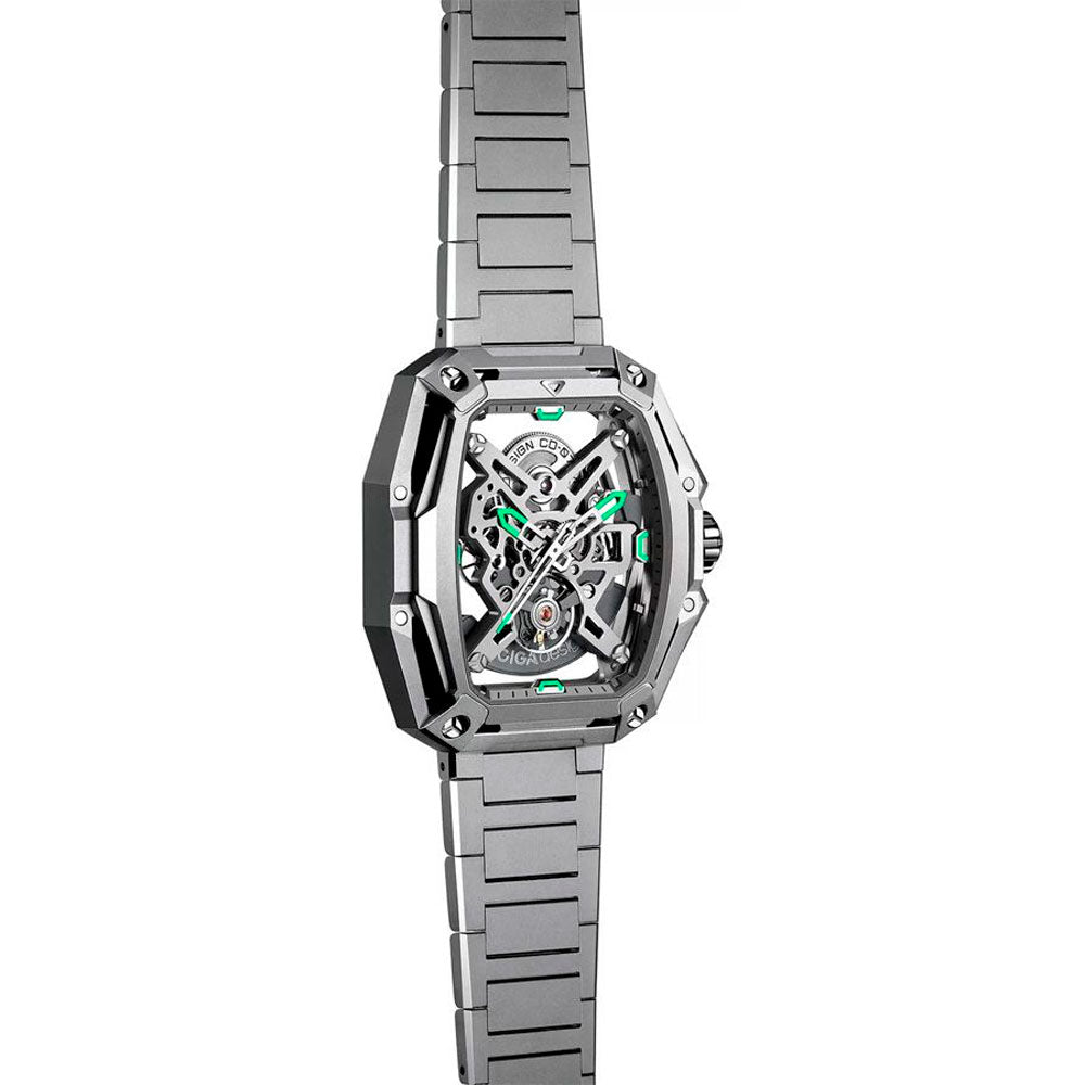Reloj Ciga Design Z Series City Hunter Automático Acero 43mm Plateado