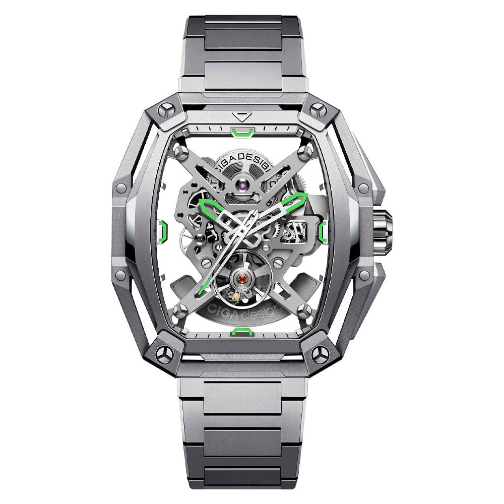 Reloj Ciga Design Z Series City Hunter Automático Acero 43mm Plateado