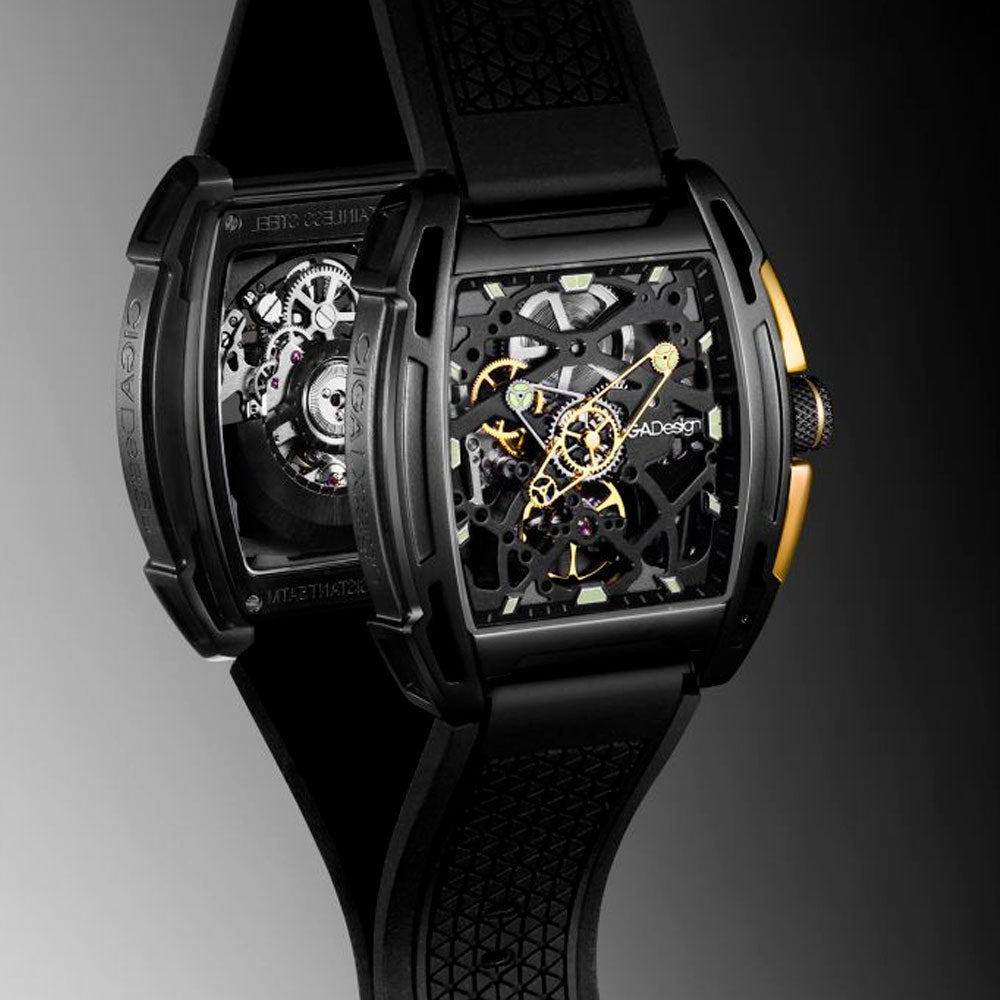 Reloj Ciga Design Z Series Exploration Automático Acero 40.8mm Negro Dorado