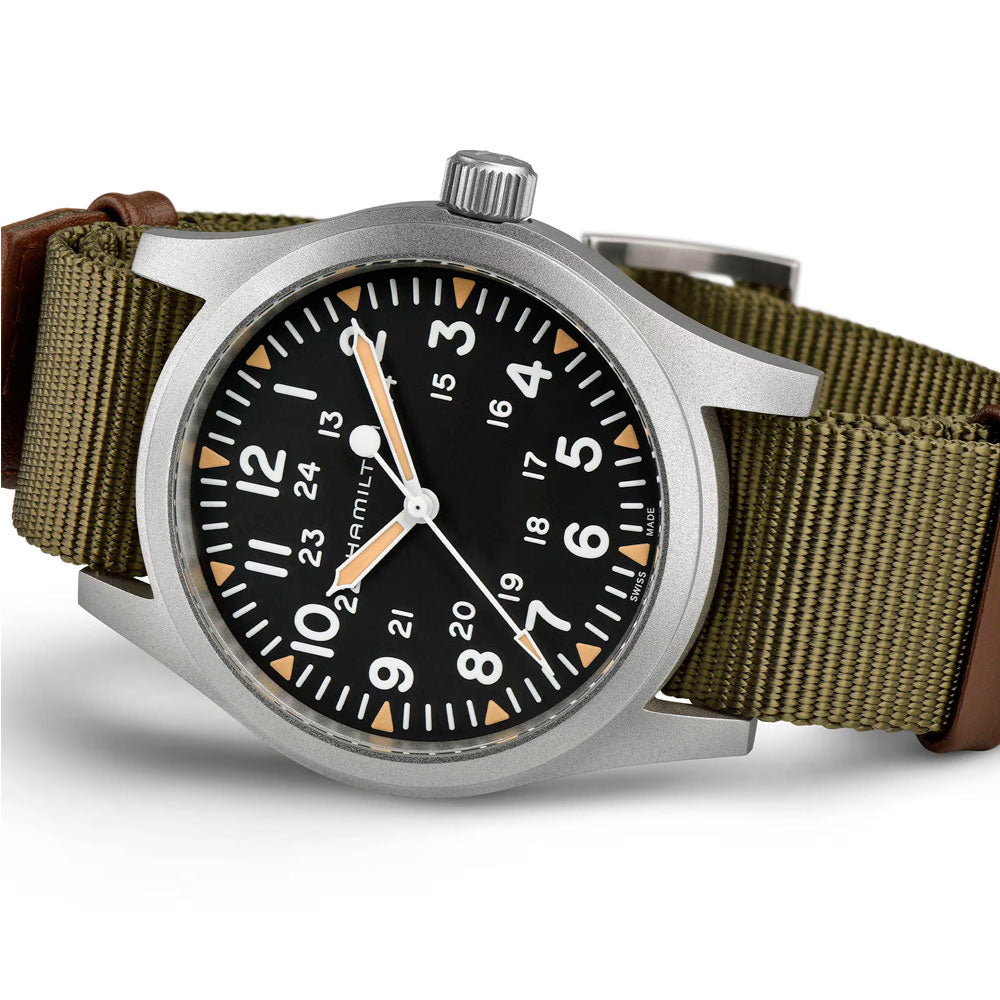 Reloj Hamilton H69529933 Khaki Field A Cuerda 42mm Nato