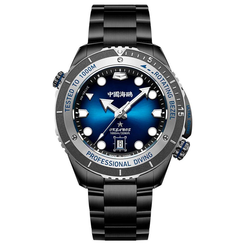 Reloj Sea-Gull Deep Sea 816.37.1217H Automático Divers 1000mt Negro 45mm